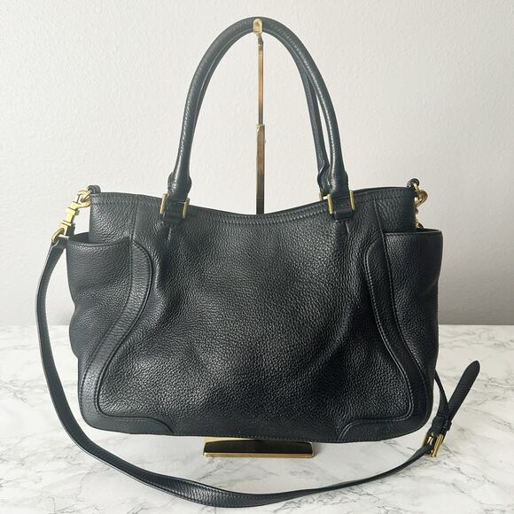 Tory Burch Pebbled Leather Frances Satchel - Picture 4 of 15